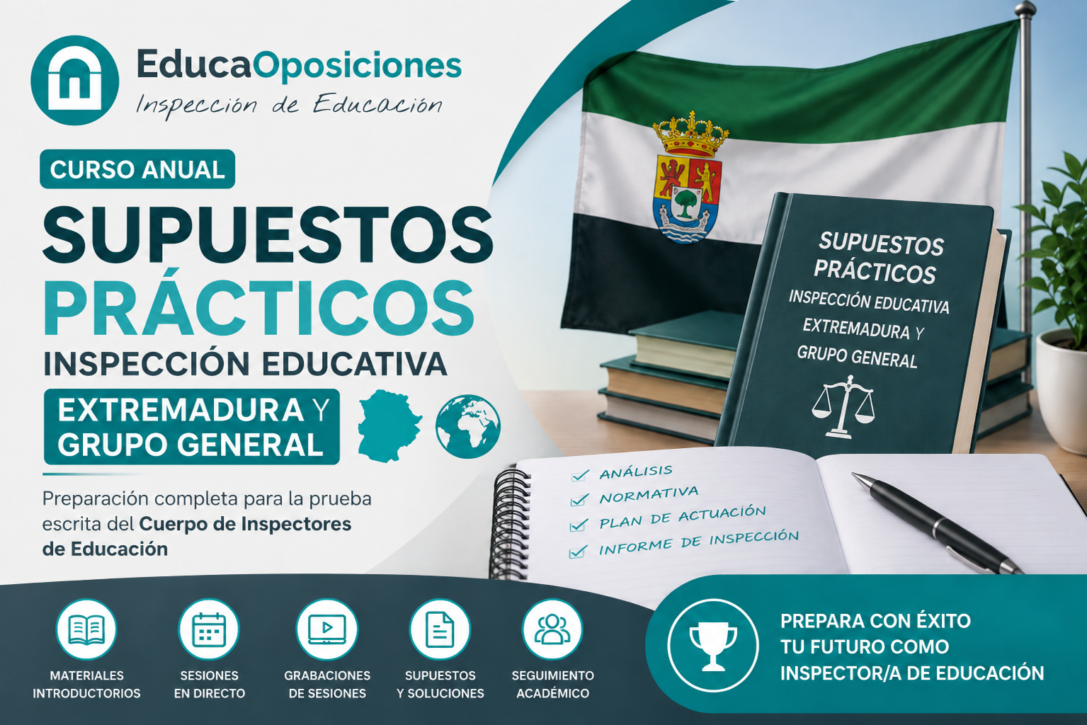Inspección Educativa 26/27 – Supuestos prácticos – Extremadura y Grupo General